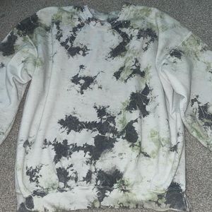blue and green tie dye crew neck from urban outfitters